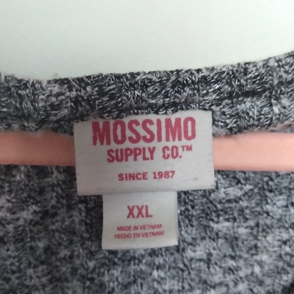 Mossimo Gray Space Dye Faux Wrap Surplice Neckline Long Sleeve Dress Size XXL - Picture 7 of 7